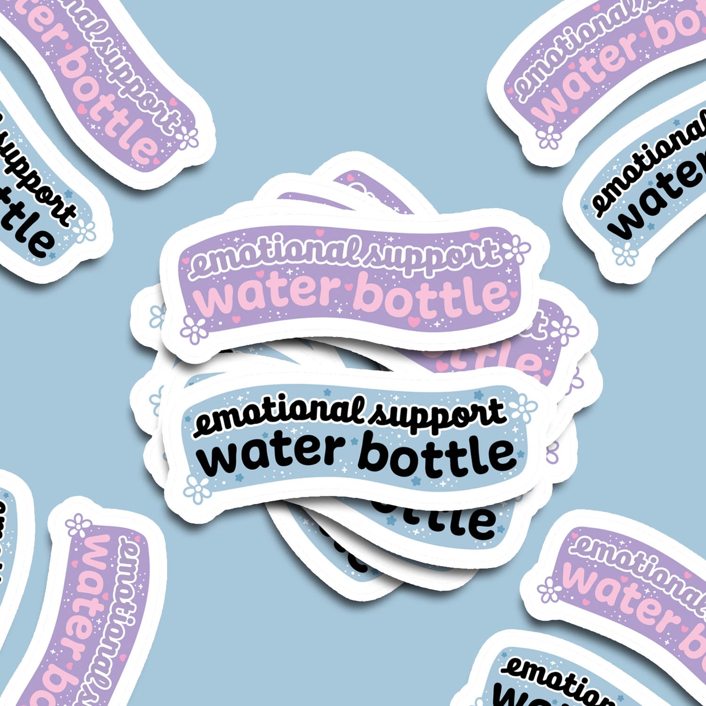 Emotional Support Water Bottle Vinyl Sticker